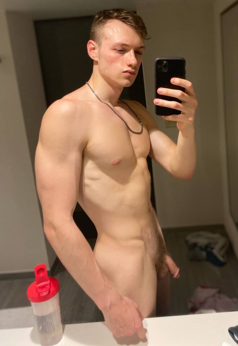 Muscle Boy Taking A Selfie Sloppy D